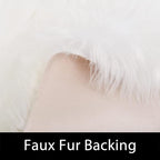 Latepis White Faux Fur Sheepskin Rug 4x6 - Image 3