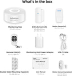 WiFi Door Alarm System, 10-Piece DIY Wireless Alarm Kit with Door Sensors