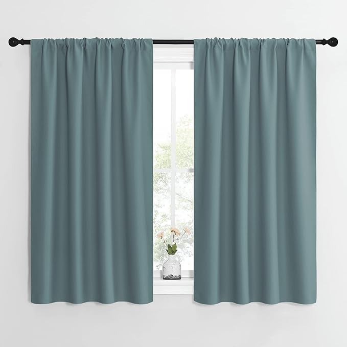 NICETOWN Greyish Blue Blackout Curtains Panels by NICETOWN