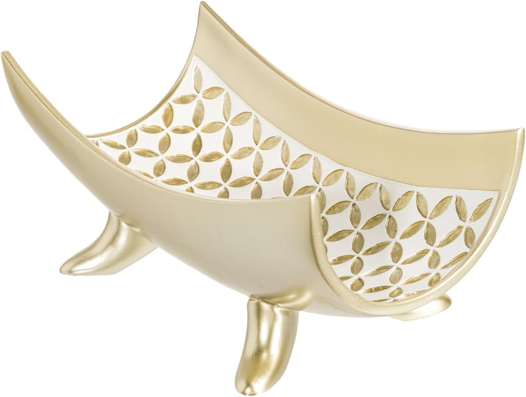 Creative Scents Schonwerk Diamond Lattice Decorative Bowl Table Centerpiece - Home Decor for Living Room, Centerpieces Table Decorations for Dining Room and Coffee Table