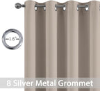Yakamok Wide Thermal Blackout Patio Door Curtain Panel, Natural Grommet Sliding - Image 2