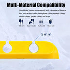 Cable Holder Clips，5 Packs Yellow Cable Management Cord Organizer Clips Silicone Self Adhesive for Desktop USB Charging Cable Nightstand Power Cord Mouse Cable Wire PC Office Home(7-5-3-2-1 Slots)
