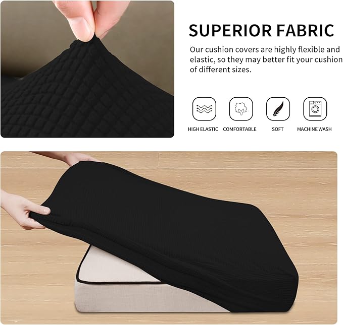 Easy-Going Stretch Individual Loveseat Couch Cushion Cover Sofa Cushion - Image 5