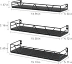 Floating Shelves Set of 3, Wood Wall Shelf, Farmhouse Shelf for Bedroom