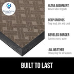 GORILLA GRIP 100% Waterproof All-Season WeatherMAX Doormat, US Designed Natural - Image 3