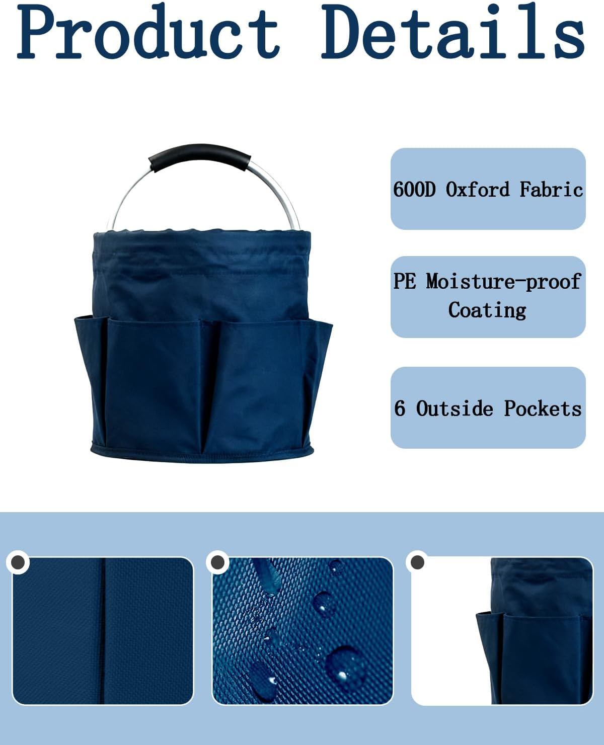 Cleaning Caddy with Handle, for Cleaning Supplies Organizer Bucket