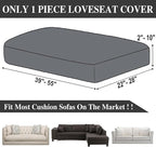 Couch Cushion Cover Loveseat Cover or 2 Seat Sofa Cover Washable Stretch - Image 6