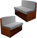 4Pcs Rv Dinette Cushion Covers, Outdoor Sofa Covers Washable Seat Covers Furniture Protector Jacquard Stretchable Camper Cushion Covers with 2 Backrest Cover & 2 Bench Cover (Light Gray)