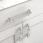 Asidrama 2 Pack 5 Inch(128mm) Brushed Nickel Cabinet Pulls Heavy-Duty Solid Kitchen Cabinet Handles Satin Nickel Drawer Hardware for Bathrooms Cupboard