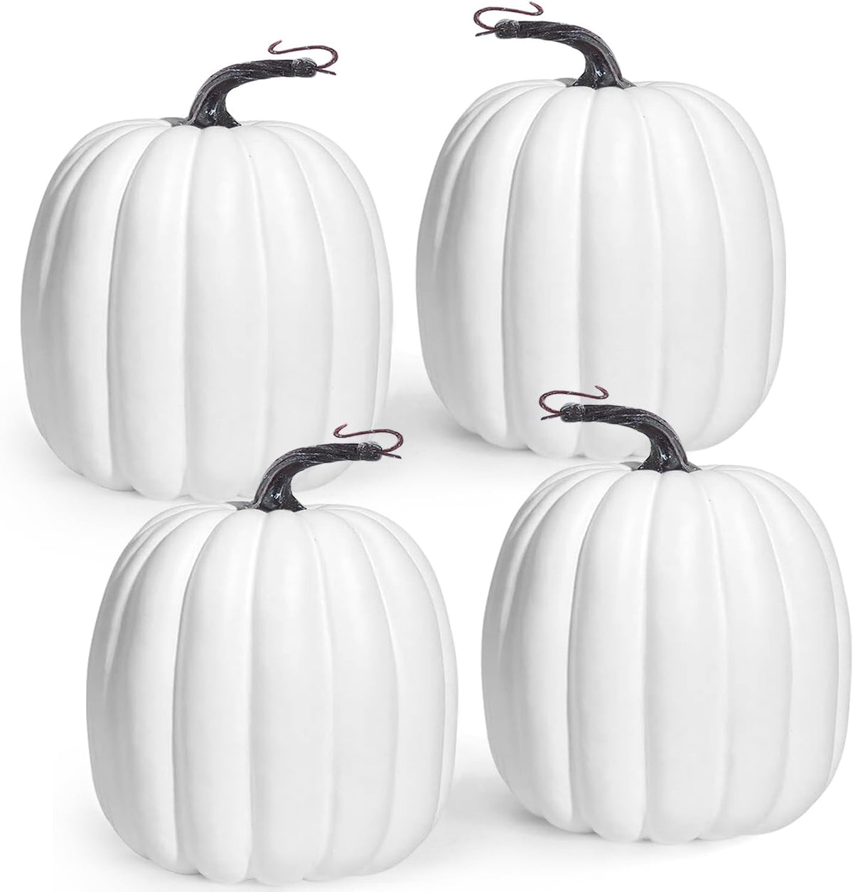 Artmag 6 Inch Large Artificial Pink Pumpkins, 4PCS Faux Foam Harvest Pumpkins for Fall Autumn Thanksgiving Seasonal Holiday Decor