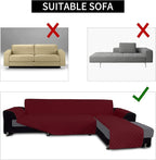 Easy-Going L Shape Sofa Slipcover Chaise Reversible Protector Cover - Image 4