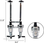 2 Bottle Wall Mounted Liquor Dispenser Bar Butler Bracket Solo Optic Spirit Wine Beer Alcohol Bottle Beverage Stand Revolving Nozzle Drinkware Set