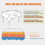 Table Cloth Rectangle Table Cover 71"x55" Beige Tablecloth