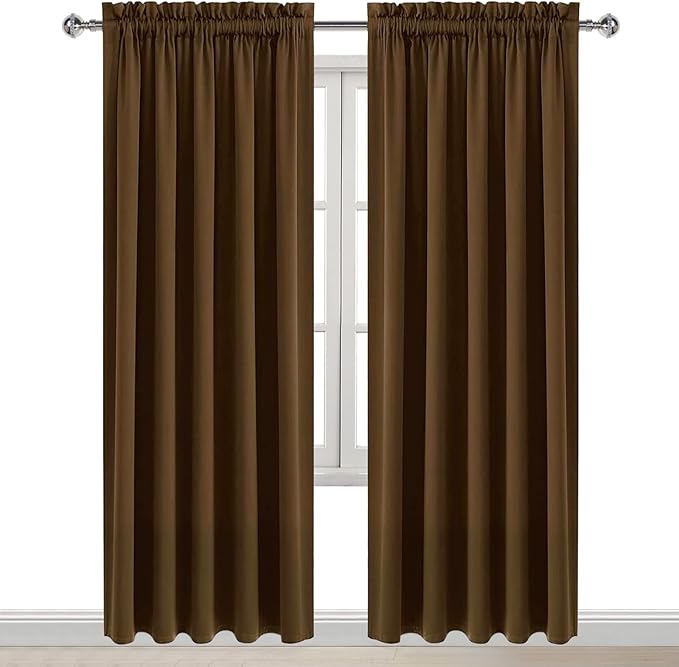 DWCN Brown Blackout Curtains for Bedroom, Thermal Insulated Energy Saving Room - Image 9