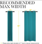 NICETOWN Room Darkening Curtains 96 inch Length 2 Panels, Thermal Insulated - Image 7