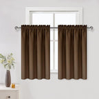 DWCN Brown Blackout Curtains for Small Window, Thermal Insulated Energy Saving by DWCN