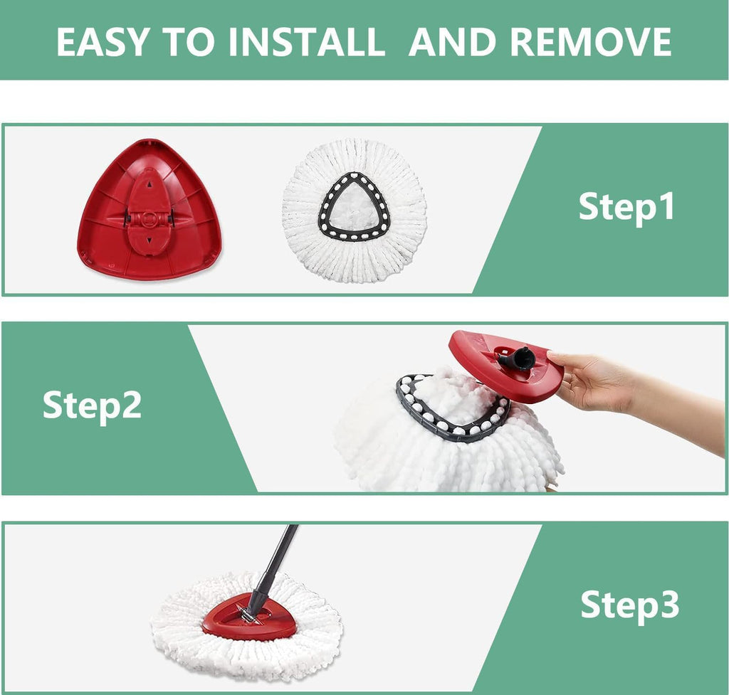 Spin Mop Head Replacement for O-Cedar EasyWring, 10 Pack