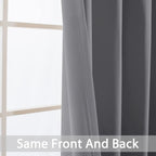 Yakamok Short Blackout Curtains 36 inches, Grommet Thermal Insulated Small - Image 3