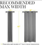 NICETOWN Silver Grey Thermal Insulated Grommet Blackout Curtains, Kids Window - Image 6