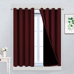 Yakamok 100% Blackout Curtains for Bedroom, Thermal Insulated 2-Layer Lined by Yakamok