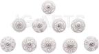 JGARTS 20 Knobs Cream White Hand Painted Ceramic Knobs Cabinet Drawer Pull