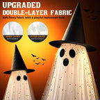2 Packs 5.5 FT Light Up Ghosts Halloween Decorations Outdoor, Halloween Party Decorations Indoor with Double-Layered Fabric, Remote Control & Timer, Spooky Ghost Decor for Porch Yard Patio Lawn