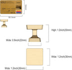 Amerdeco 10 Pack Brushed Gold Cabinet Knobs 1.2"
