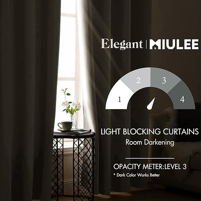 MIULEE Blackout Curtains 96 Inches Long - Image 2