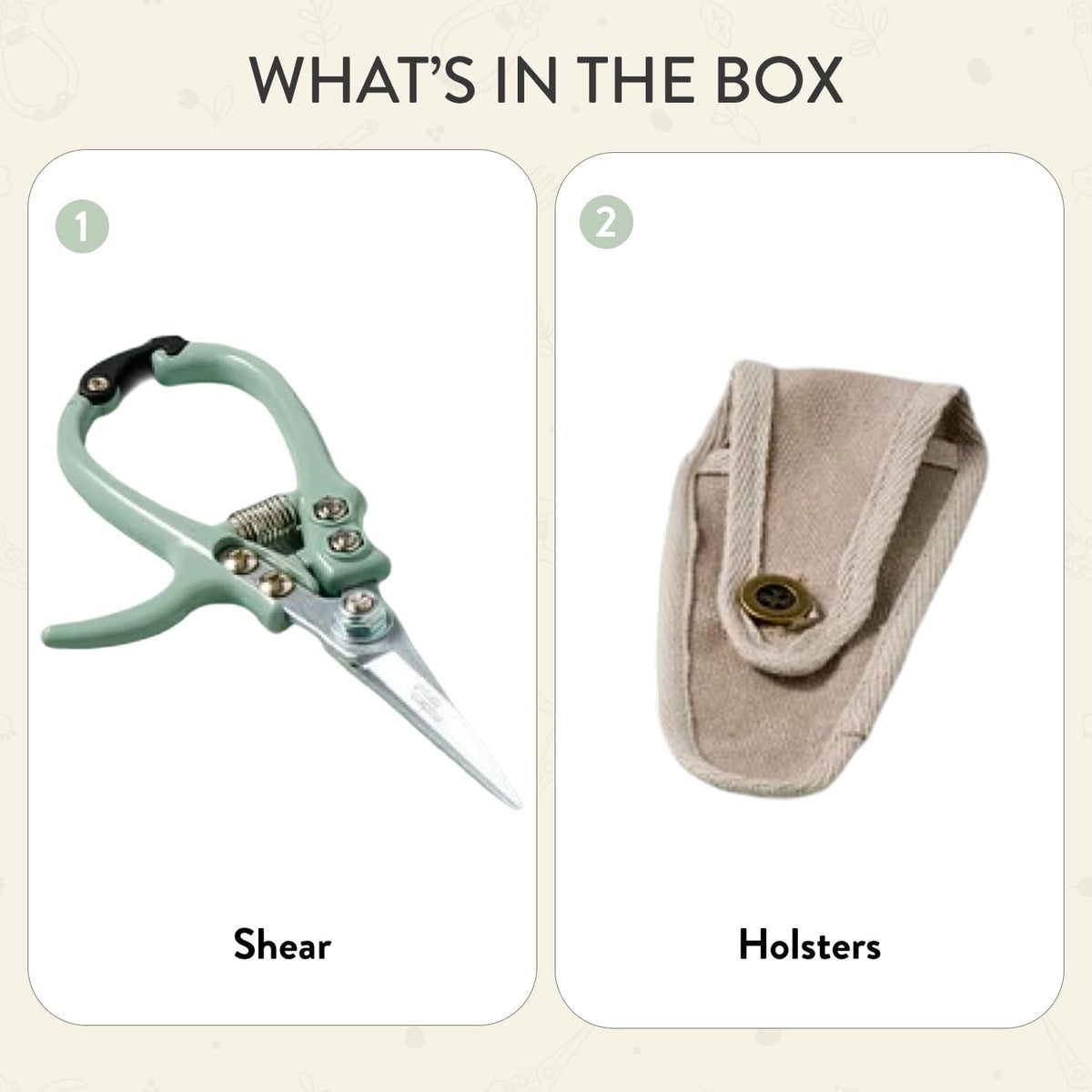 Modern Sprout Pruning Shears with Gray Holster Sheath Set