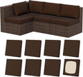 8Pcs Stretch Patio Cushion Covers, Outdoor Couch & Sofa Replacement Slipcovers by VORSHAPE