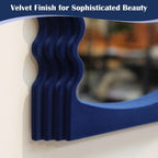 Small Wavy Wall Mirror Living Room Decor,Irregular Mirrors,Dark Blue