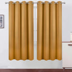 LEMOMO Mustard Yellow Thermal Blackout Curtains/52 x 72 Inch/Set of 2 Panels by Lemomo