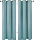 LEMOMO Stone Blue Thermal Blackout Curtains/42 x 84 Inch/Set of 2 Panels Room - Image 2