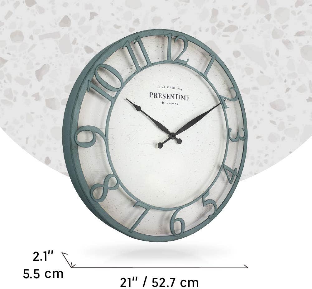 Presentime 21" Farmhouse Series Wall Clock