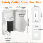 Tellegloww Safety Outlet Cover Box, 8 Pack