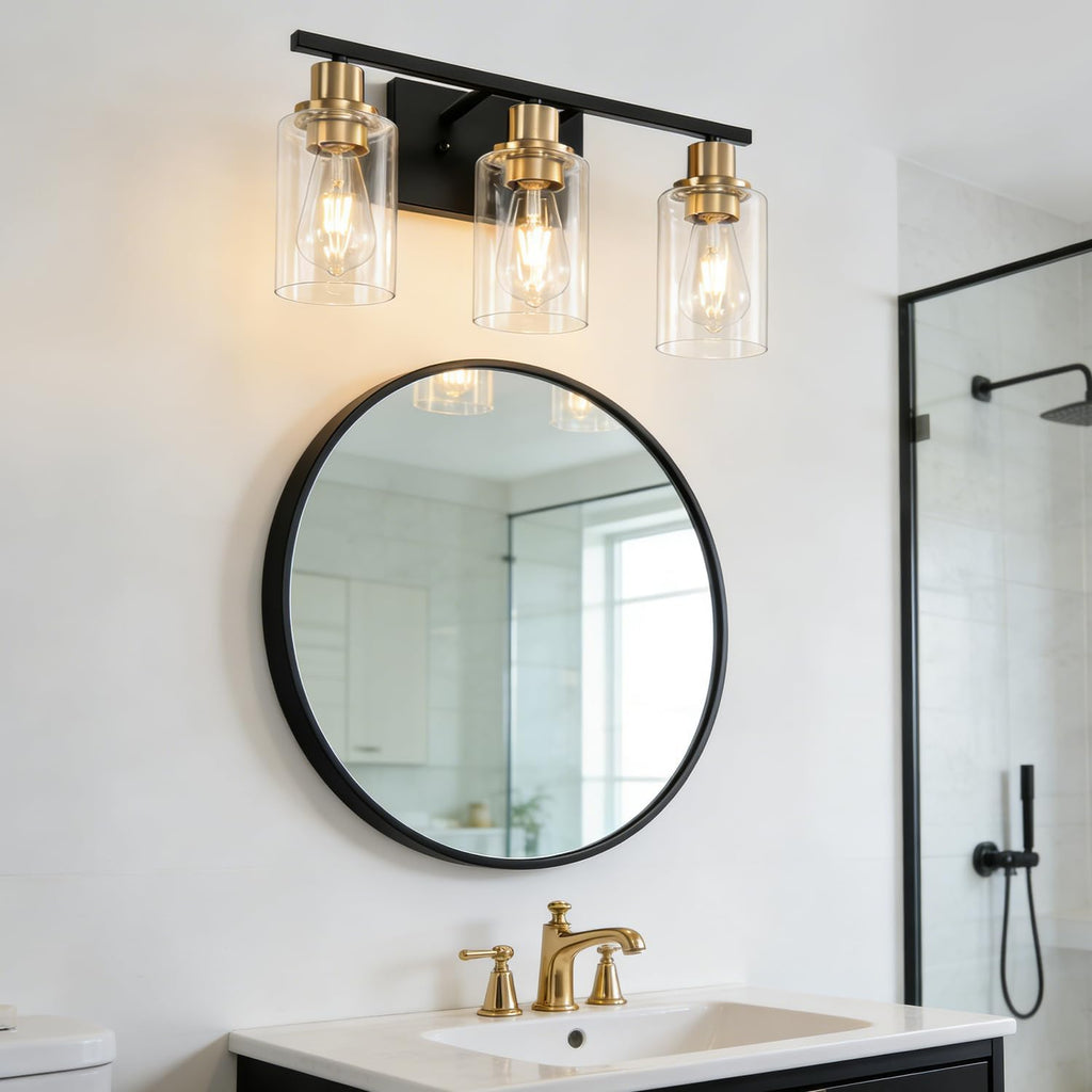 3 Light Bathroom Wall Light Fixture Vanity Wall Lights Over Mirror