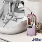 Waterproof Toothbrush Holder with 180° Rotating Cover, All Pink
