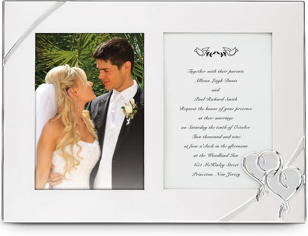 Lenox True Love 8x10 Wedding Silverplate Picture Frame