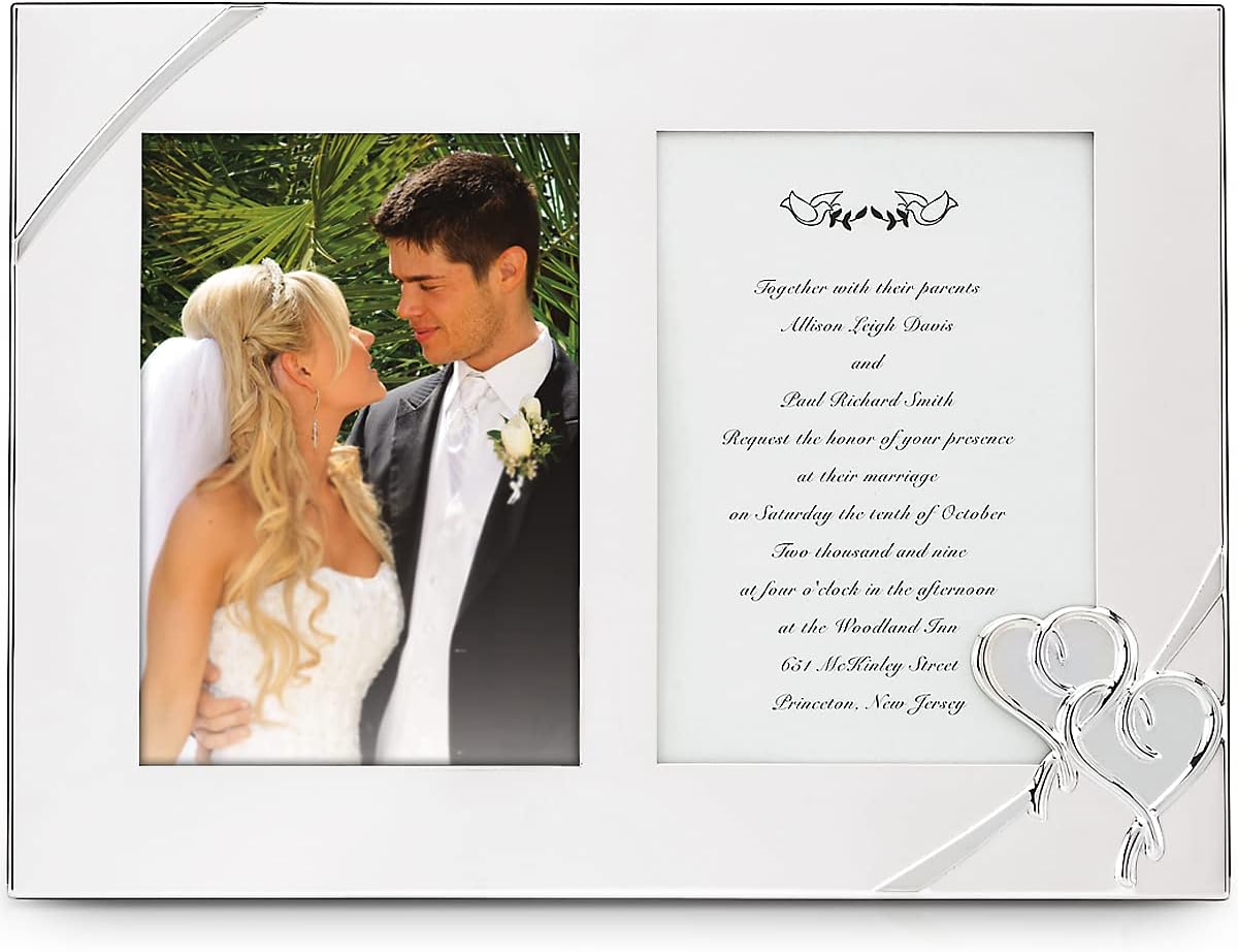 Lenox True Love 8x10 Wedding Silverplate Picture Frame