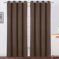 LEMOMO Blackout Curtains 52 x 120 Inch Long Chocolate Curtains Set of 2 Panels by Lemomo