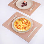 EI 18pcs Beige Wheat Straw Plates,Unbreakable Reusable Plastic Plates,Melamine Plate for Camping,Picninc,Family Dinner,wheat straw Dinnerware Sets