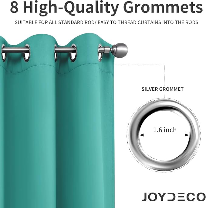 Joydeco Blackout Curtains 95 Inch Length 2 Panels Set, Thermal Insulated Long - Image 5