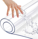 42x96 Inches Clear PVC Table Protector Desk Blotter Mat Vinyl Plastic Tablecloth Wipeable Easy Clean Protective Pad Wooden Furniture Conference Outdoor Tabletop Mat Water& Heat &Dust Resistant 1.5mm