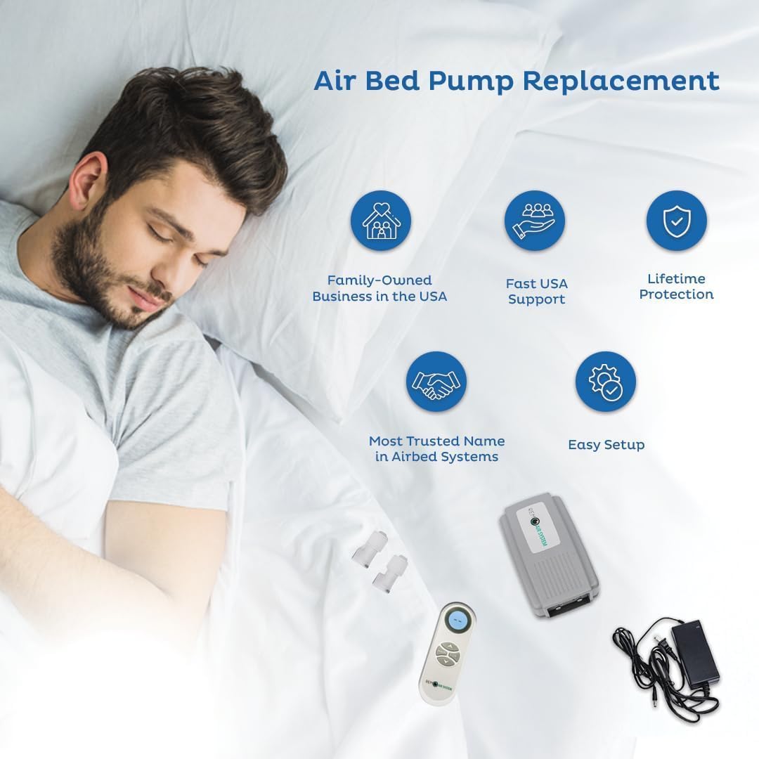 REM Air System Replacement Wired Air Bed Pump Compatible with Select Comfort or Sleep Number Mattresses.