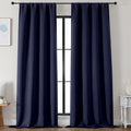 Simplebrand Ava Navy Blue Blackout Curtains by Simplebrand