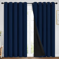 Yakamok Navy Blue 100% Blackout Curtains Energy Saving Thermal Insulated 2 by Yakamok