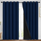 Yakamok Navy Blue 100% Blackout Curtains Energy Saving Thermal Insulated 2 by Yakamok