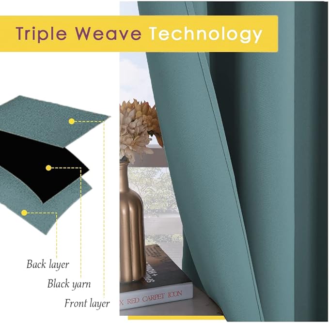 NICETOWN Modern Blackout Curtains Noise Reducing - Image 4