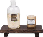 Wood Bathroom Tray Farmhouse Decor Kitchen Soap Holder 8.7"x3.6" Dark Brown