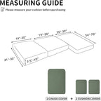 Easy-Going Stretch 3 Pieces Couch Cushion Covers - Image 2